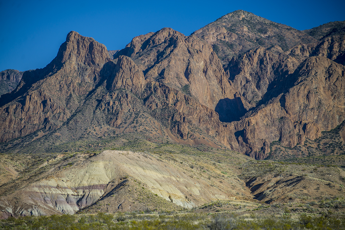 View of the Window in the Chisos Mountains from the Ross Maxwell Scenic Drive