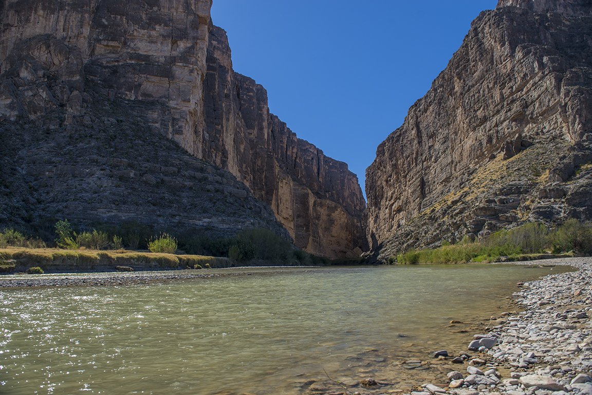 The Rio Grande flowing through the Santa Elena Canyon