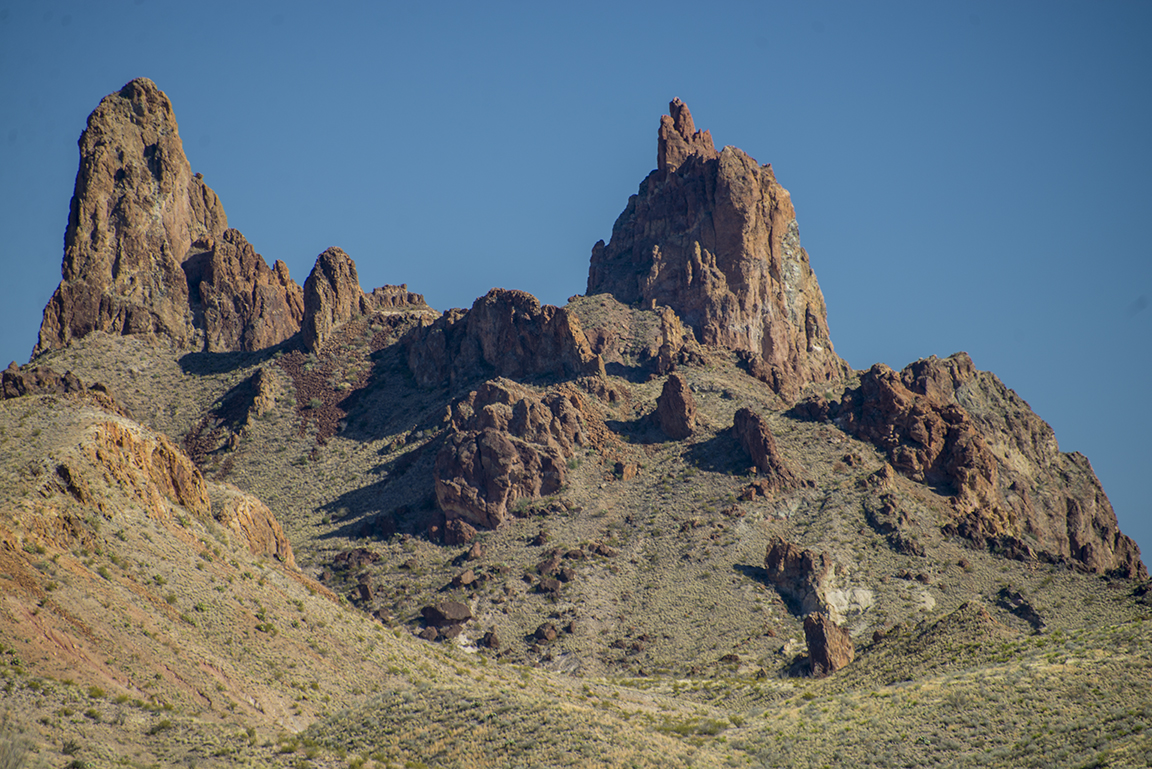 View of the Mule Ears from the Ross Maxwell Scenic Drive